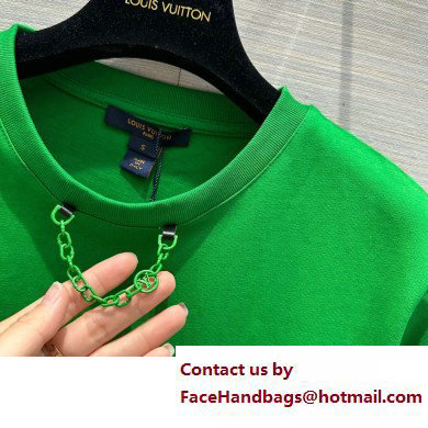 LOUIS VUITTON CHAIN DETAIL T-SHIRT GREEN 2023