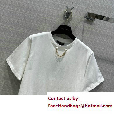 LOUIS VUITTON CHAIN DETAIL T-SHIRT WHITE 2023