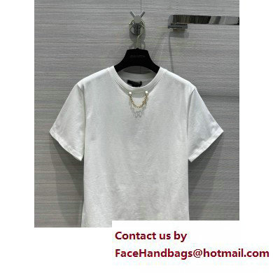 LOUIS VUITTON CHAIN DETAIL T-SHIRT WHITE 2023