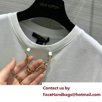 LOUIS VUITTON CHAIN DETAIL T-SHIRT WHITE 2023