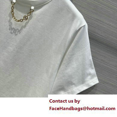 LOUIS VUITTON CHAIN DETAIL T-SHIRT WHITE 2023