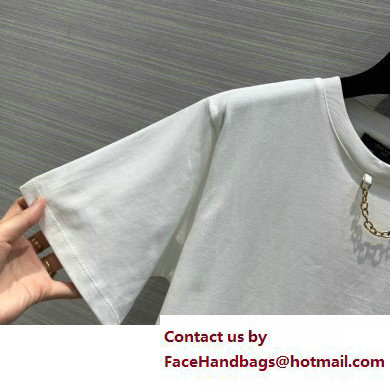 LOUIS VUITTON CHAIN DETAIL T-SHIRT WHITE 2023