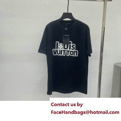 LOUIS VUITTON LOGO PRINTED T-SHIRT BLACK 2023