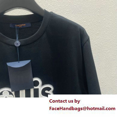 LOUIS VUITTON LOGO PRINTED T-SHIRT BLACK 2023