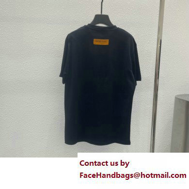 LOUIS VUITTON LOGO PRINTED T-SHIRT BLACK 2023