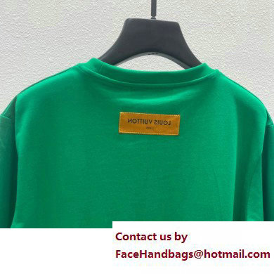 LOUIS VUITTON LOGO PRINTED T-SHIRT GREEN 2023