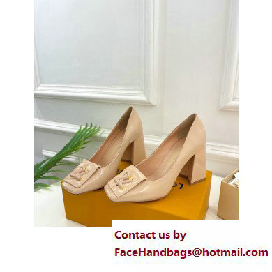 Louis Vuitton Heel 8.5cm Shake Pumps in Patent calf leather Nude 2023