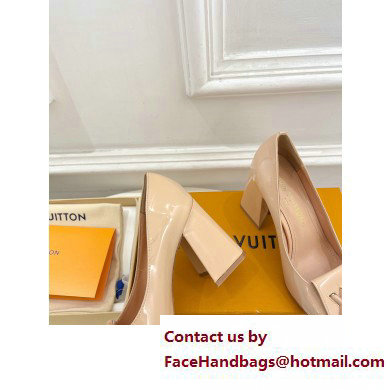 Louis Vuitton Heel 8.5cm Shake Pumps in Patent calf leather Nude 2023