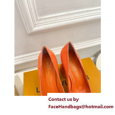 Louis Vuitton Heel 8.5cm Shake Pumps in Patent calf leather Orange 2023