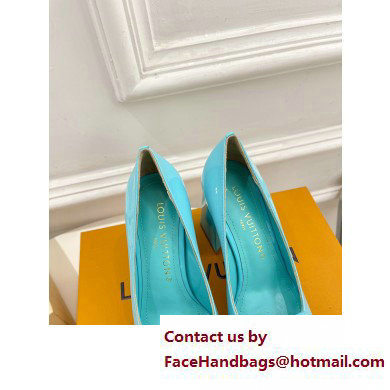 Louis Vuitton Heel 8.5cm Shake Pumps in Patent calf leather Turquoise Green 2023