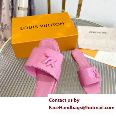 Louis Vuitton Shake Flat Mules in Patent calf leather Pink 2023