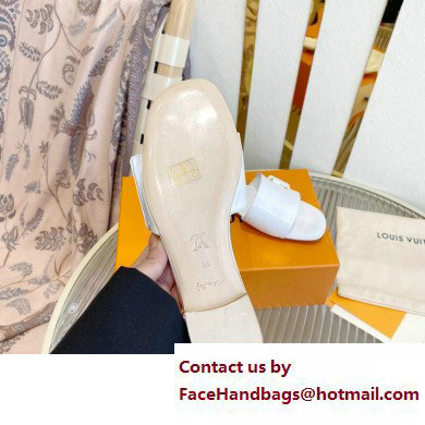 Louis Vuitton Shake Flat Mules in Patent calf leather White 2023