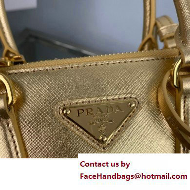 Prada Galleria Saffiano leather Mini bag 1BA906 Gold 2023