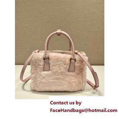 Prada Galleria Shearling Mini Bag 1BA906 PINK 2023