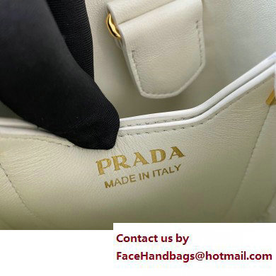 Prada Panier Shearling Mini bag 1BA373 White 2023