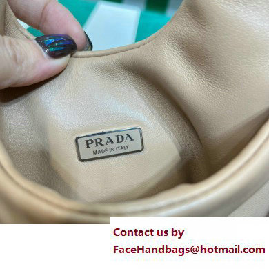 Prada Small padded Soft nappa-leather bag 1BA359 Beige 2023