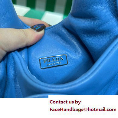 Prada Small padded Soft nappa-leather bag 1BA359 Blue 2023