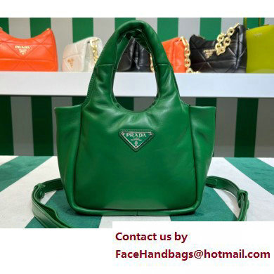 Prada Small padded Soft nappa-leather bag 1BA359 Green 2023