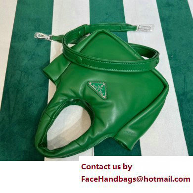 Prada Small padded Soft nappa-leather bag 1BA359 Green 2023