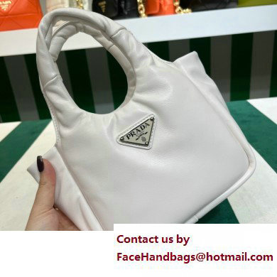 Prada Small padded Soft nappa-leather bag 1BA359 White 2023