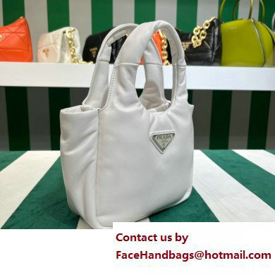 Prada Small padded Soft nappa-leather bag 1BA359 White 2023