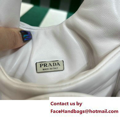 Prada Small padded Soft nappa-leather bag 1BA359 White 2023