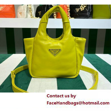 Prada Small padded Soft nappa-leather bag 1BA359 Yellow 2023