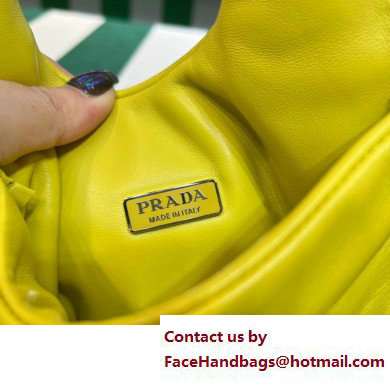 Prada Small padded Soft nappa-leather bag 1BA359 Yellow 2023