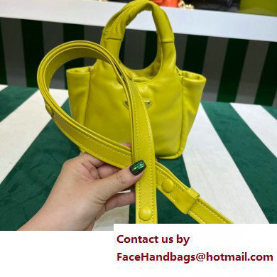 Prada Small padded Soft nappa-leather bag 1BA359 Yellow 2023