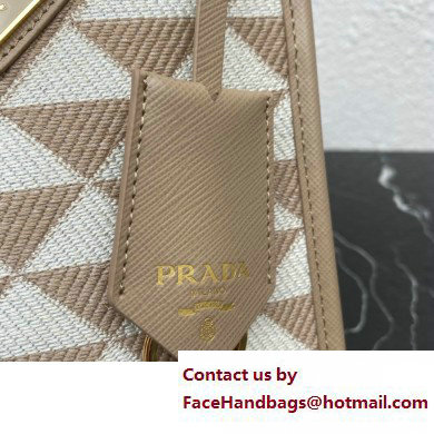 Prada Symbole jacquard fabric micro bag 1BA355 Apricot 2023