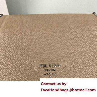 Prada leather shoulder Bag 1BD293 Gray 2023