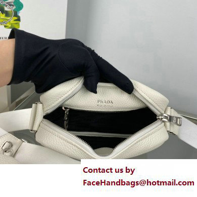 Prada leather shoulder Bag 1BH182 White 2023