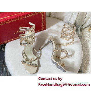 Rene Caovilla Heel 9.5cm Chandelier Crystal Jewel Sandals 04