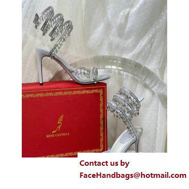 Rene Caovilla Heel 9.5cm Chandelier Crystal Jewel Sandals 09