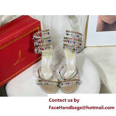 Rene Caovilla Heel 9.5cm Chandelier Crystal Jewel Sandals 13