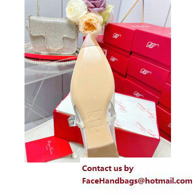 Roger Vivier Babies Ballerinas in Patent Leather off white 2023