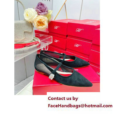 Roger Vivier Babies Ballerinas in Suede black 2023