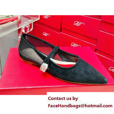 Roger Vivier Babies Ballerinas in Suede black 2023