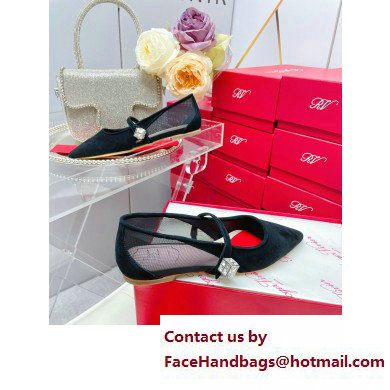 Roger Vivier Babies Ballerinas in Suede black 2023