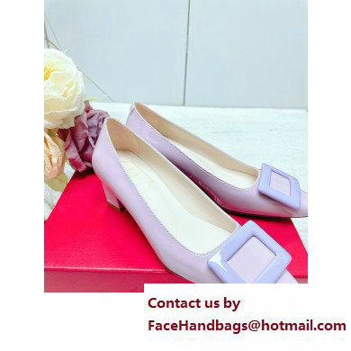 Roger Vivier Patent Leather Belle Vivier Pumps PURPLE 2023