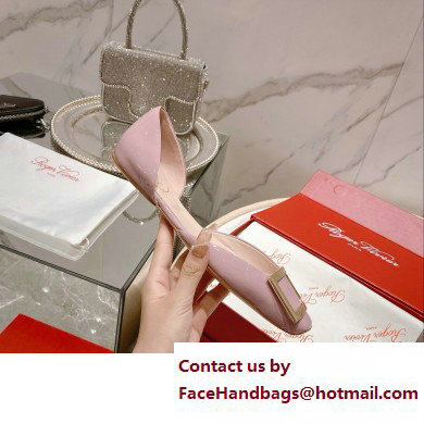 Roger Vivier Trompette Dorsay Metal Buckle Ballerinas in Patent Leather pink 2023