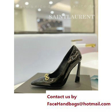 Saint Laurent Heel 10.5cm Severine Pumps Patent Black