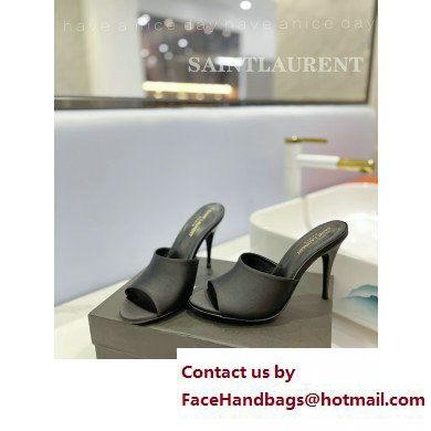 Saint Laurent Heel 10cm La 16 Mules Black