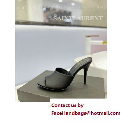 Saint Laurent Heel 10cm La 16 Mules Black