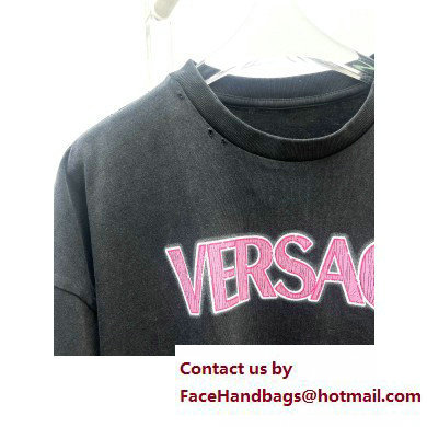 VERSACE LOGO PRINTED T-SHIRT black 2023