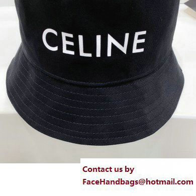 celine logo printed bucket hat black 2023