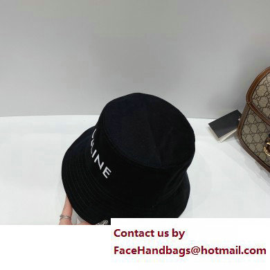 celine logo printed bucket hat black 2023