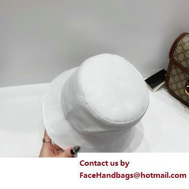 celine logo printed bucket hat white 2023