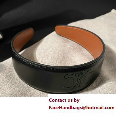 celine triomphe headband black 2023