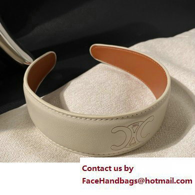 celine triomphe headband white 2023